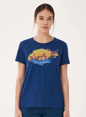 ORGANICATION T-Shirt Flamingos Navy