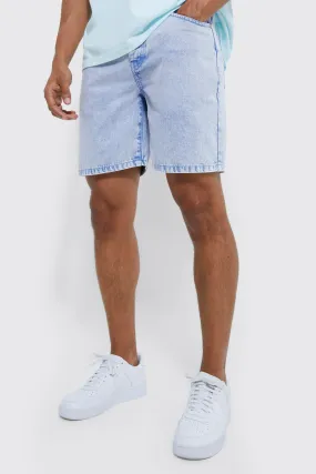 Skate Fit Tinted Denim Shorts | boohooMAN UK